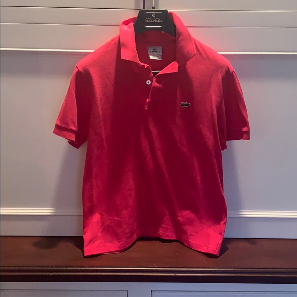 Lacoste hot pink shirt